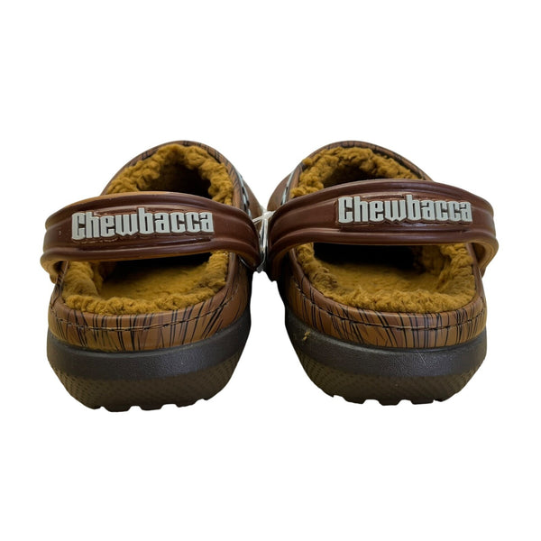 Crocs x Star Wars Brown Chewbacca Jibbitz Fuzzy Lined Clogs Size W6/M4 - New