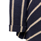 Zara Womens Navy Striped Open Front Cardigan Sweater Sz M