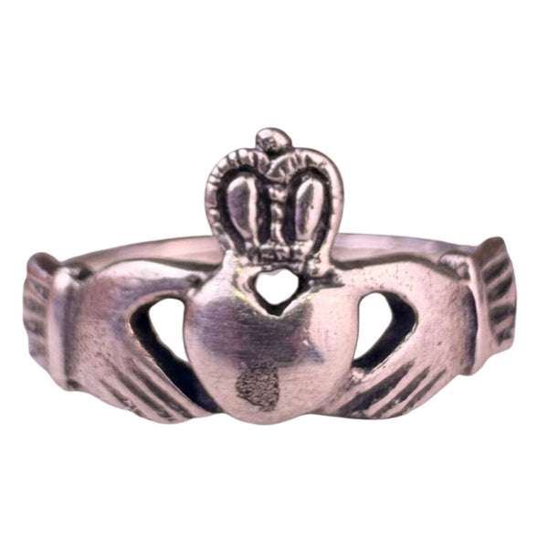 Sterling Silver 925 Womens Claddagh Ring Irish Triquetra Heart Design Size 6 