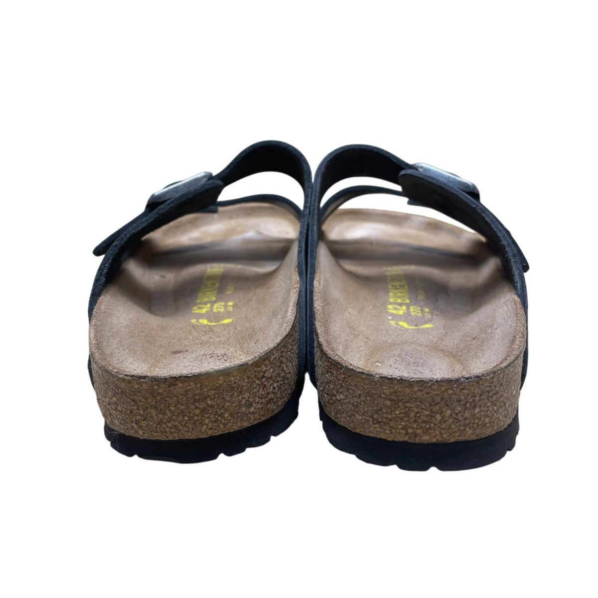 Birkenstock Unisex Black Arizona Leather Double Strap Sandals Size L11 M8
