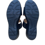 Easy Spirit Women’s Black Cushioned Footbed Kaitrin Wedge Sandals Size 10M
