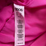 ASOS Womens Pink & Orange Floral Print Drop Hem Dress Size 14