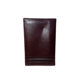 Christian D Mens Brown Leather Bi-Fold Wallet Elegant Compact Design