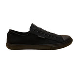 Superdry Men’s Black Canvas Rubber Toe Low Top No.01 Flat Sneakers Size 10