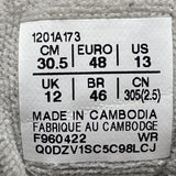Asics Men’s Gray & White Leather Lace Up Logo Accent  Athletic Sneakers Size 13