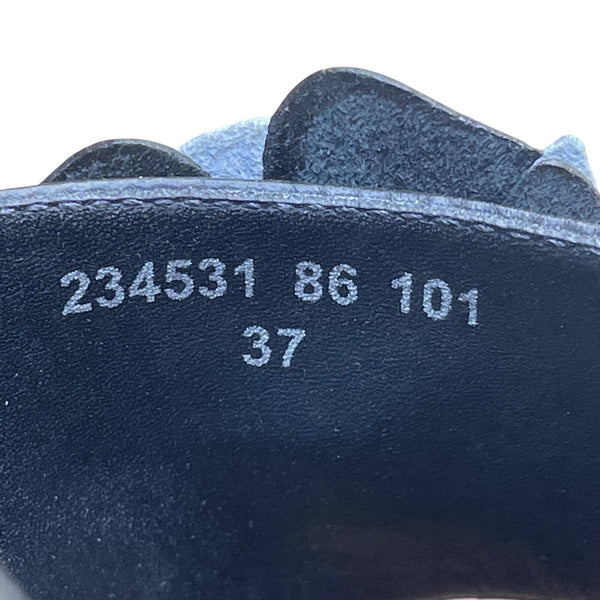 Ecco Women’s Black Leather Flower Accent Open-Toe Mule Sandals Size 37