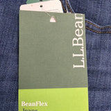 L.L. Bean Womens Blue Cotton Blend Straight Leg Jeans Favorite Fit Size 14 R