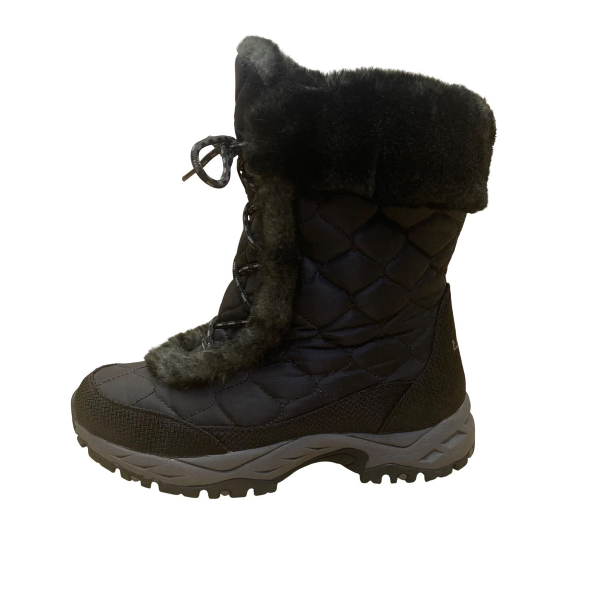 L.L.Bean Women’s Black Quilted Faux Fur Lined Waterproof Winter Boots Size 8M