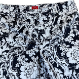 Oscarde la Renta  Womens Black & White Floral Damask Wide Leg Pants Size 14