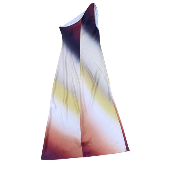 Zara Womens Multicolor One-Shoulder Maxi Dress Size S