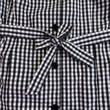 Talbots Womens Black & White Gingham Coat With Belt Size 12