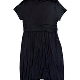 Soma Womens Black Short Sleeve Wrap  Dress Chic & Versatile Style Size L