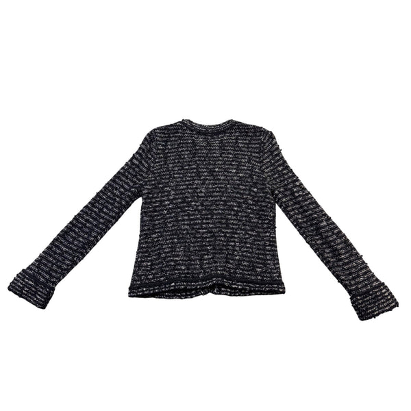 Ann Taylor LOFT Womens Black & White Tweed Cardigan Jacket Size SP