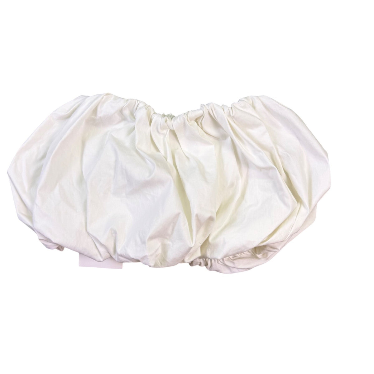 Zara Womens White Cotton Blend Strapless Elastic Bandeau Top Size S