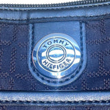 Tommy Hilfiger Women’s Black Monogram Adjustable Strap Zippered Crossbody Bag