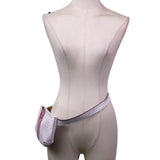Michael Kors Women’s White Pink Signature Monogram three Stripe Belt Bag S/M