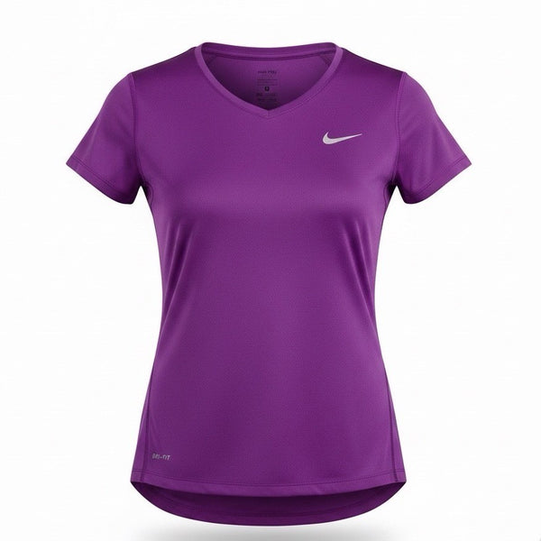 Nike Womens Purple Dri-Fit Pro Tee Shirt Athletic Top  Size L