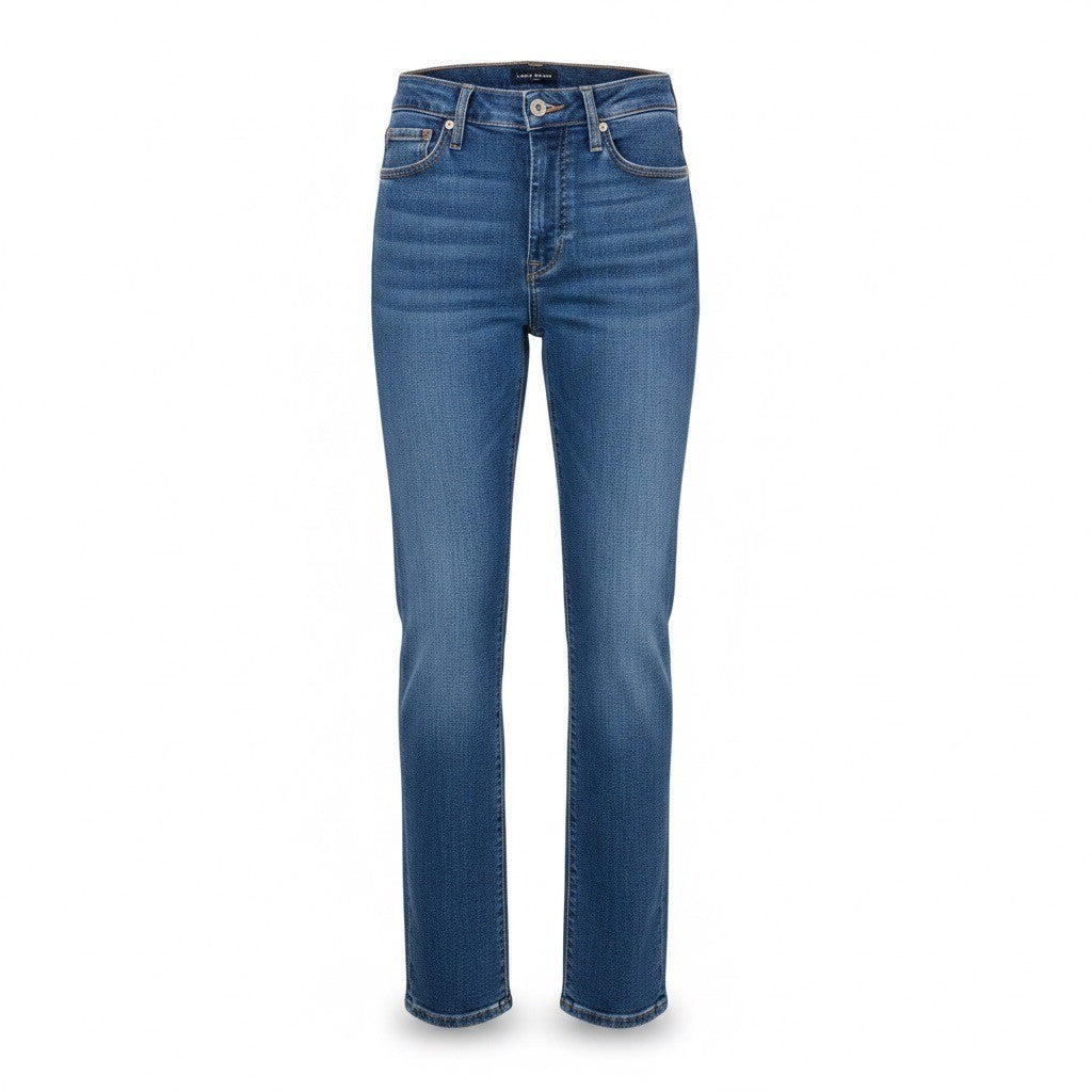 Lucky Brand Womens Blue Straight Leg Jeans Machine Washable Size 6/28R
