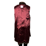 Rebecca Taylor Womens Brown Faux Fur Coat With Satin Lining Winter Luxury Size 4