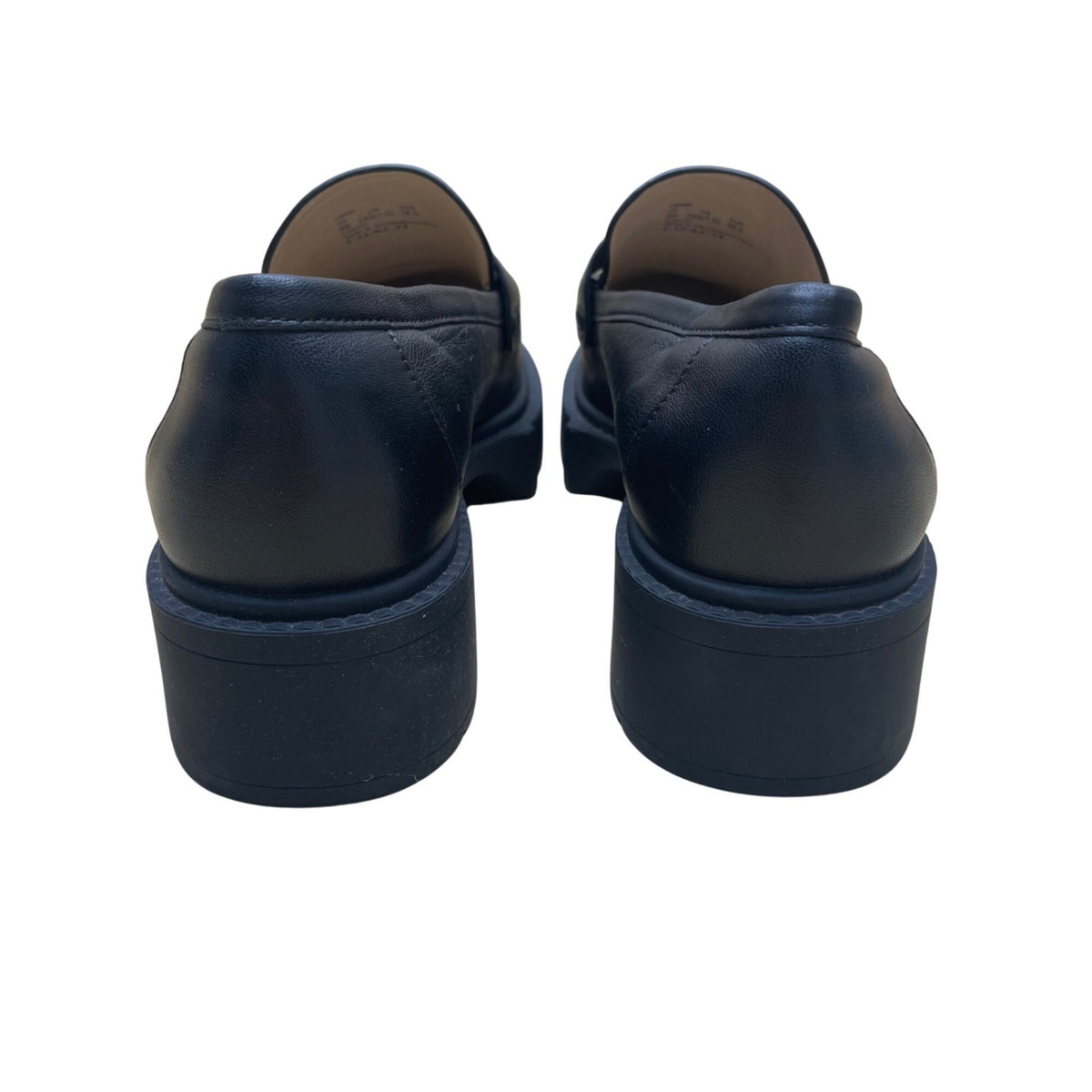 Coach Women's Black Leather With Lug Sole Elegant Slip-On Loafers Size 8B