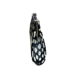 Neiman Marcus Women's Black White Circles Evening Clutch Sz S