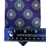 Jos A. Bank Mens Purple 100% Silk Tie Mandala Print Pattern Executive Collection