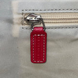 Levenger Women’s Red Leather Briefcase Laptop Bag Dual Handles & Shoulder Strap
