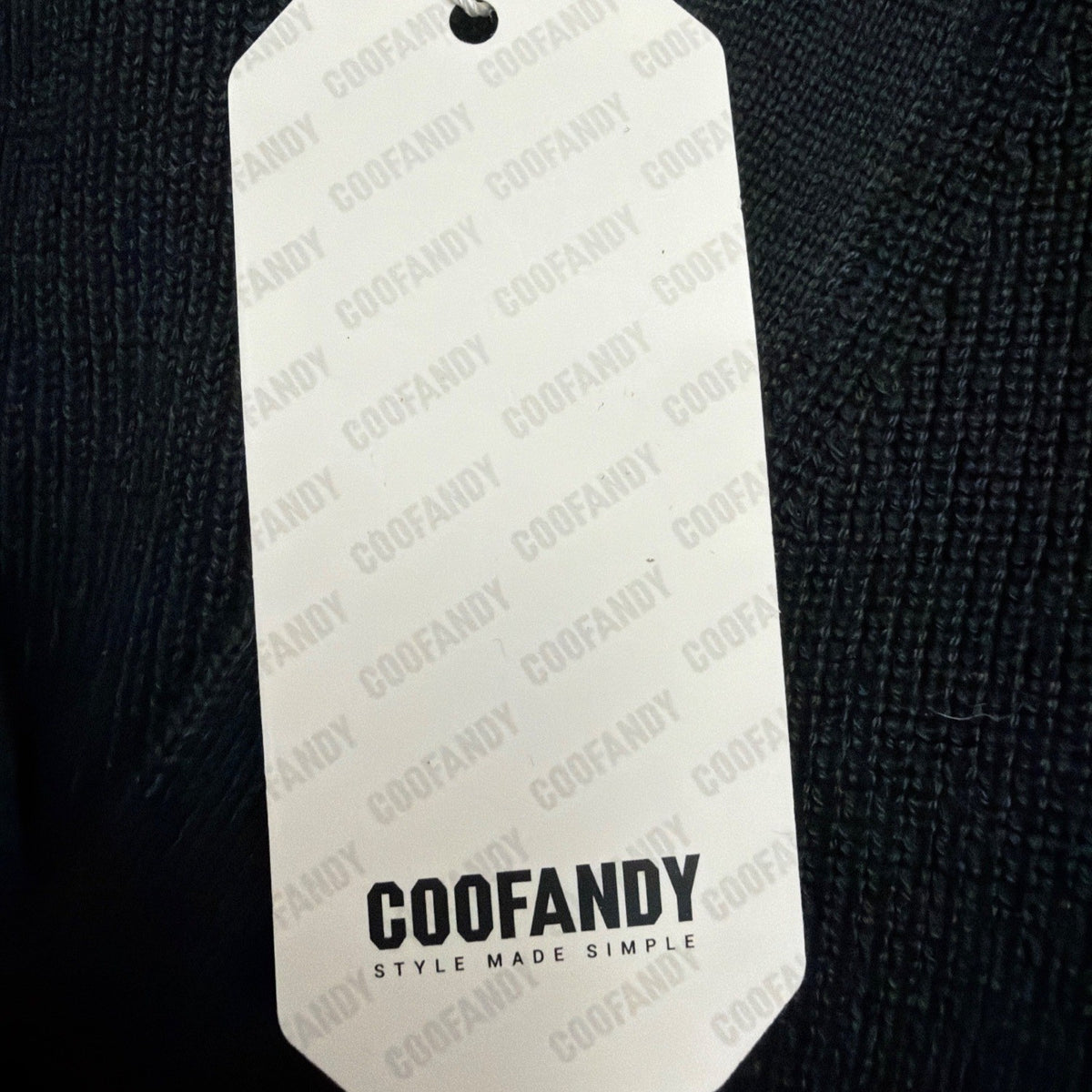 Coofandy Mens Black Cardigan Sweater With Pockets Button-Up Style Size S
