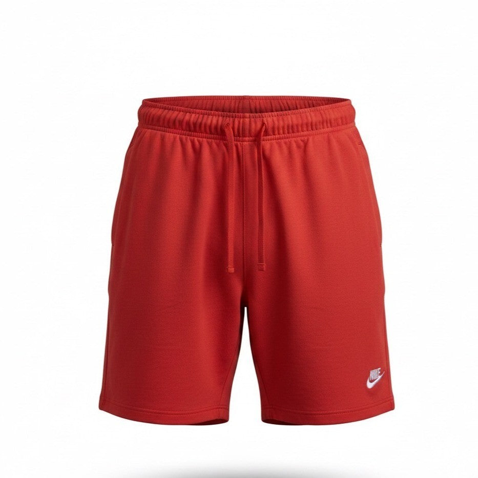 Nike Mens Red Cotton Drawstring Shorts Lightweight Casual Comfort Size L