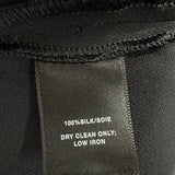 Lafayette 148 Womens Black Silk Sleeveless Ruffle Neck Blouse Size M