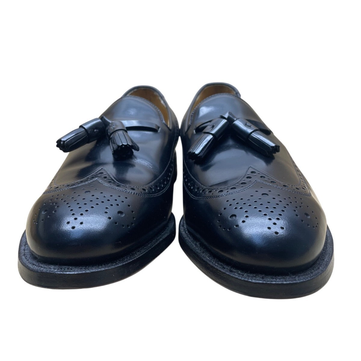 Johnston & Murphy Men’s Black Leather Tassel Deerfield Dress Loafers Size 10D