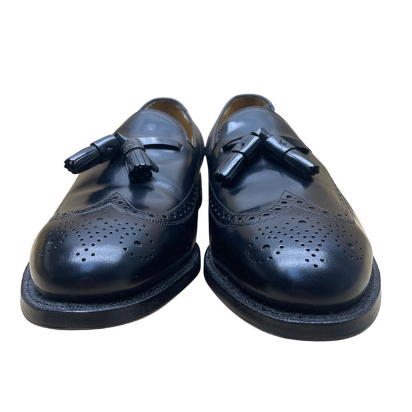 Johnston & Murphy Men’s Black Leather Tassel Deerfield Dress Loafers Size 10D