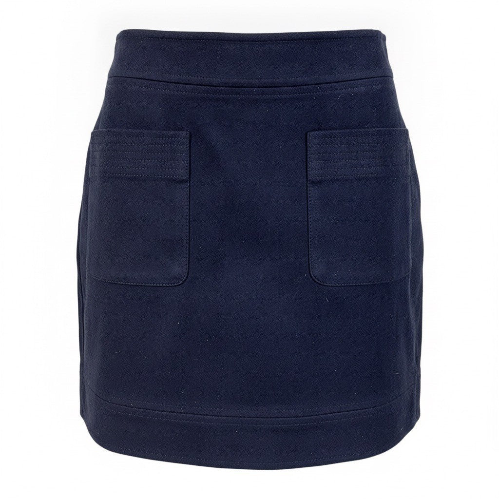 Express Womens Black Suede-Like Mini Skirt With Pockets Size 00