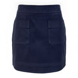 Express Womens Black Suede-Like Mini Skirt With Pockets Size 00