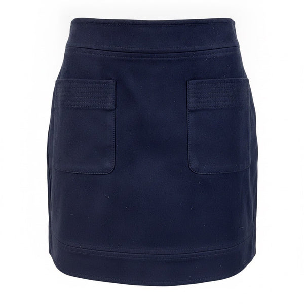 Express Womens Black Suede-Like Mini Skirt With Pockets Size 00