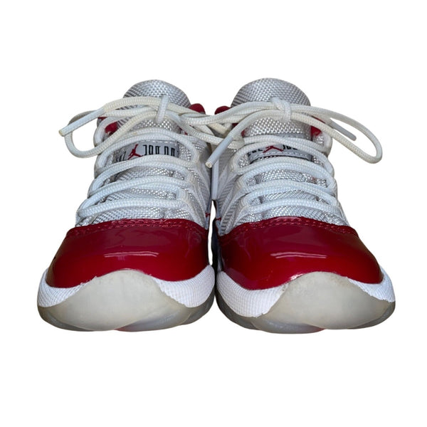 Air Jordan Kids White & Red Patent Leather High-Top Retro 11 Crib Shoes Size 5C