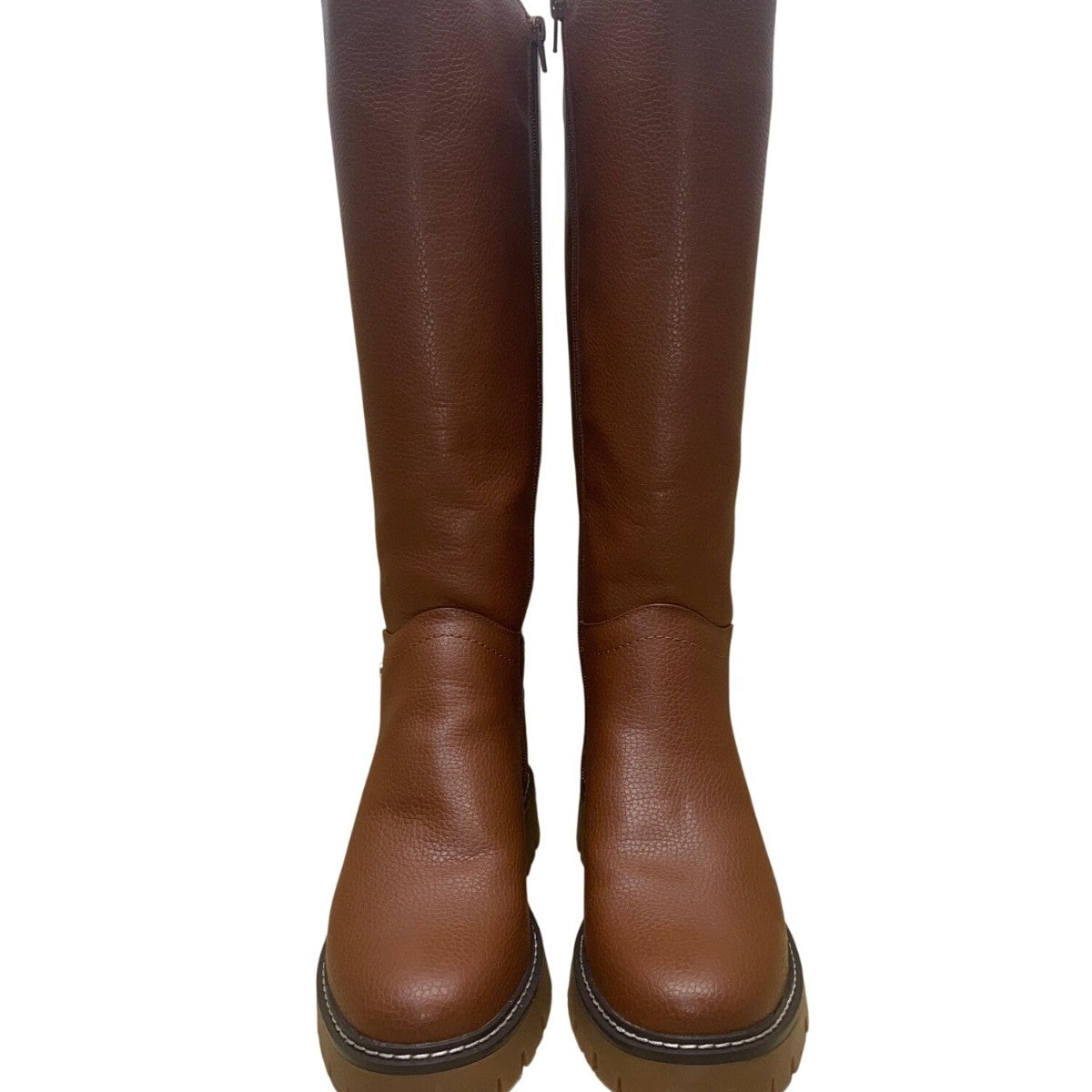 Giani Bernini Women’s Brown All-Man-Made Lug-Sole Jordyy Knee High Boots Size 8M