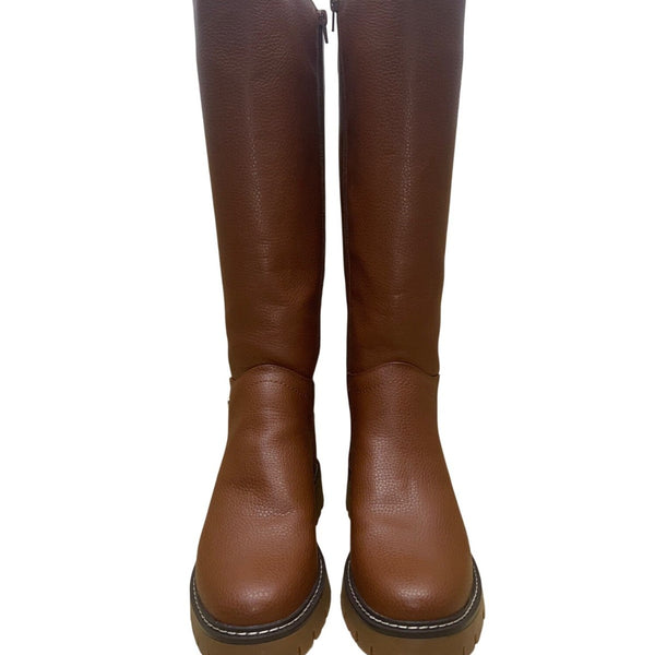 Giani Bernini Women’s Brown All-Man-Made Lug-Sole Jordyy Knee High Boots Size 8M