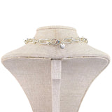 Mia Fiore Diadema Womens Silver Tone Bronze Chain Link Necklace Italian Design