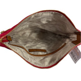 Michael Kors Women's Red Jet Set Flat Crossbody Bag With Gold Accents Sz M - NWT