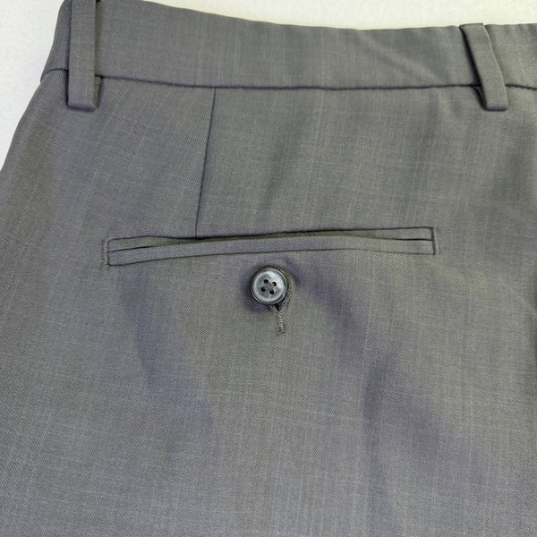 Haggar Mens Grey Dress Pants Formal Classic Fit Size 34/32 