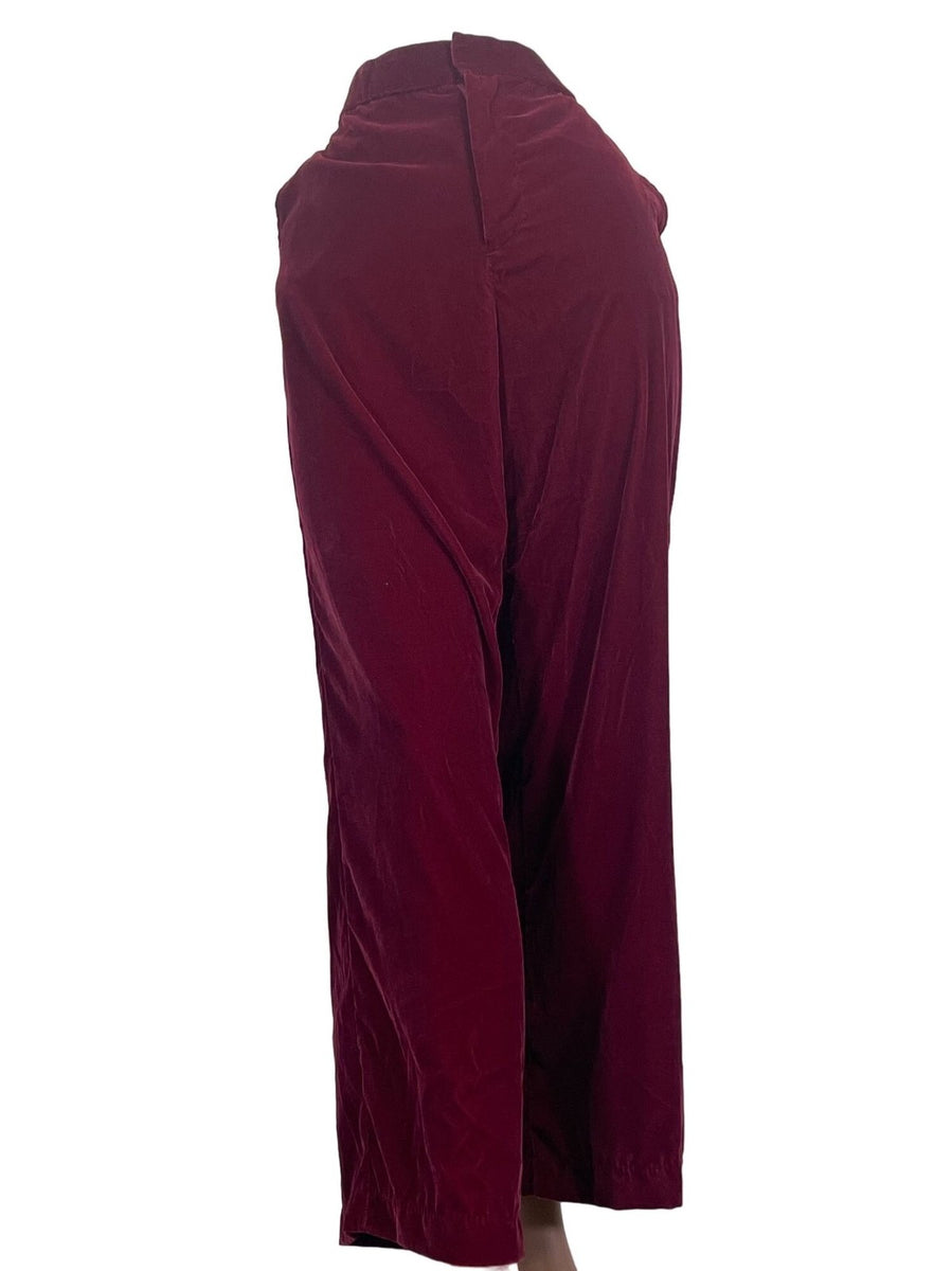 GAP Red Velvet Pants Size 10 Petite Made In Indonesia New