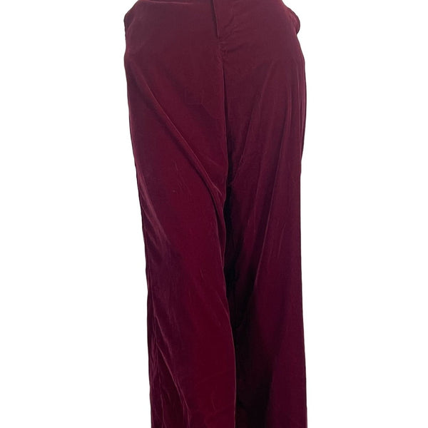 GAP Red Velvet Pants Size 10 Petite Made In Indonesia New