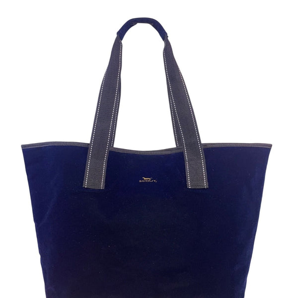Scout Women’s Navy Blue Canvas Double Handle Snap Closure Everyday Tote Bag