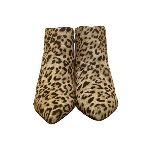 Sam Edelman Women’s Leopard Print Kinsey Leather Pointed Toe Ankle Boots Size 7