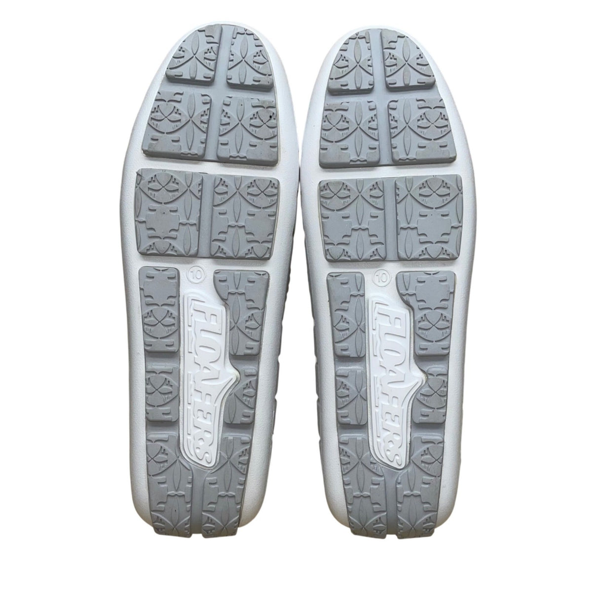 Floafers Men’s White Rubber Slip-On Water-Friendly Loafers Size 10