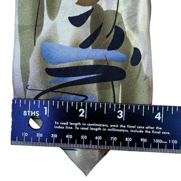 J. Garcia Men’s Tan & Blue Silk Tie Sea Anemone Limited Edition Collection 44