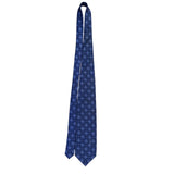 Jacobs Roberts Mens Blue Silk Floral Pattern Tie Handmade By R. Bryant Ltd.