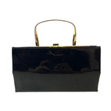 Andè Women's Simple Black With Gold Tone Accents Evening Clutch Sz S