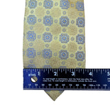 Jos. A. Bank Mens Yellow & Blue Silk Tie Signature Collection Geometric Pattern